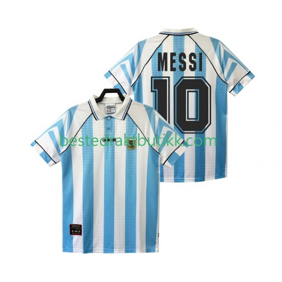 Fotballdrakter Argentina Lionel Messi 10 1996 1997 Retro Hjemmedraktsett Kortermet til Herre