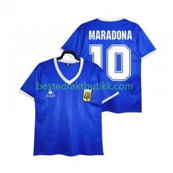 Fotballdrakter Argentina MARADONA 10 1986 Retro Bortedraktsett Kortermet til Herre