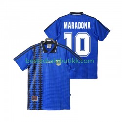 Fotballdrakter Argentina MARADONA 10 Retro Bortedraktsett 1994 Kortermet til Herre