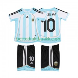 Fotballdrakter Argentina RIQUELME 10 2007 Retro Hjemmedraktsett 2006 Kortermet til Barn