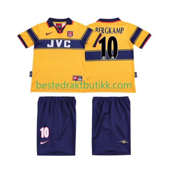 Fotballdrakter Arsenal BERGKAMP 10 1997 Retro Bortedraktsett 1999 Kortermet til Barn