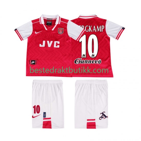 Fotballdrakter Arsenal BERGKAMP 10 1996 1997 Retro Hjemmedraktsett Kortermet til Barn