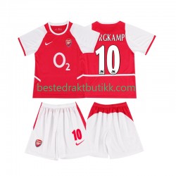 Fotballdrakter Arsenal BERGKAMP 10 2002 2003 Retro Hjemmedraktsett Kortermet til Barn
