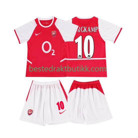 Fotballdrakter Arsenal BERGKAMP 10 2002 2003 Retro Hjemmedraktsett Kortermet til Barn