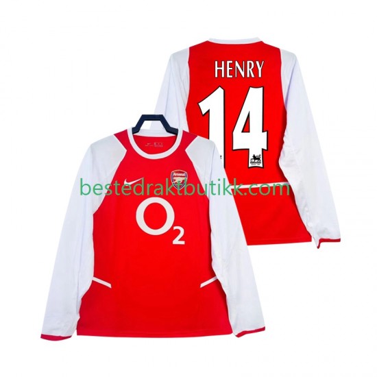 Fotballdrakter Arsenal Henry 14 2002 2003 Retro Hjemmedraktsett Langermet til Herre