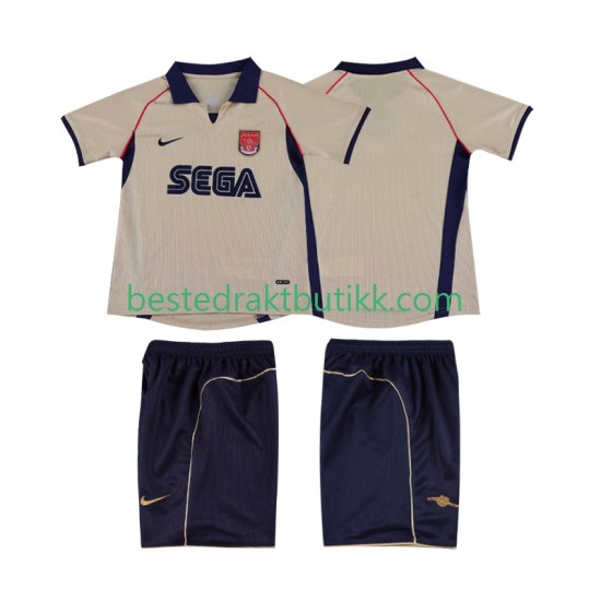 Fotballdrakter Arsenal 2001 2002 Retro Bortedraktsett Kortermet til Barn