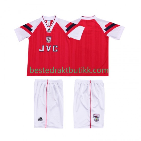 Fotballdrakter Arsenal 1992 Retro Hjemmedraktsett 1994 Kortermet til Barn