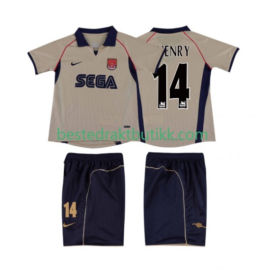 Fotballdrakter Arsenal Thierry Henry 14 2001 2002 Retro Bortedraktsett Kortermet til Barn