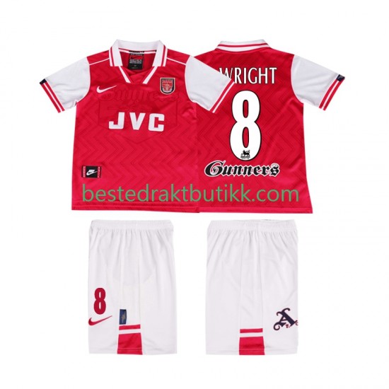 Fotballdrakter Arsenal WRIGHT 8 1996 1997 Retro Hjemmedraktsett Kortermet til Barn