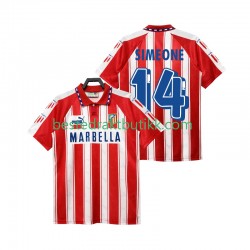 Fotballdrakter Atlético Madrid SIMEONE 14 1995 Retro Hjemmedraktsett 1994 Kortermet til Herre