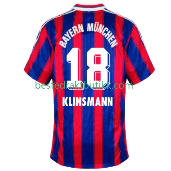 Fotballdrakter FC Bayern München Klinsmann 18 1995 1997 Retro Hjemmedraktsett Kortermet til Herre