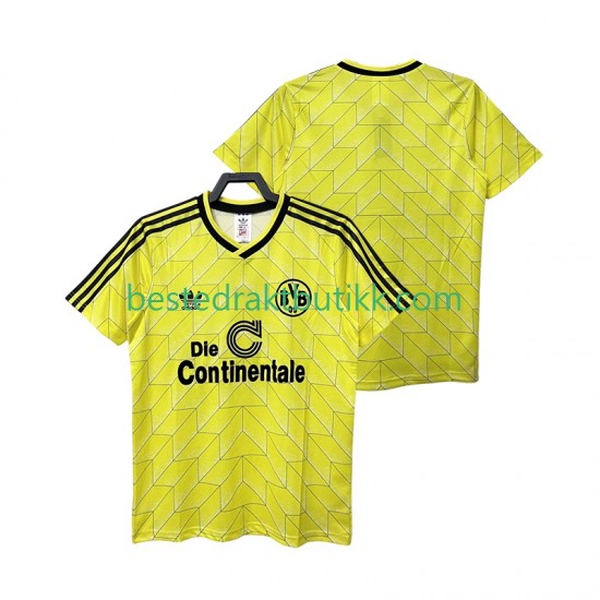 Fotballdrakter Borussia Dortmund 1988 1989 Retro Hjemmedraktsett Kortermet til Herre