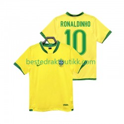 Fotballdrakter Brasil RONALDINHO 10 Retro Hjemmedraktsett 2006 Kortermet til Herre