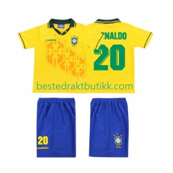Fotballdrakter Brasil RONALDO 20 Retro Hjemmedraktsett 1994 Kortermet til Barn