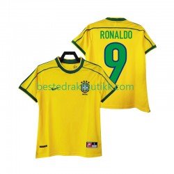 Fotballdrakter Brasil RONALDO 9 1998 Retro Hjemmedraktsett Kortermet til Herre