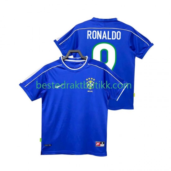 Fotballdrakter Brasil Ronaldo 9 1998 Retro Bortedraktsett Kortermet til Herre