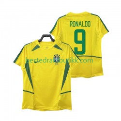 Fotballdrakter Brasil Ronaldo 9 2002 Retro Hjemmedraktsett Kortermet til Herre