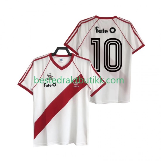 Fotballdrakter CA River Plate 10 1986 Retro Hjemmedraktsett Kortermet til Herre