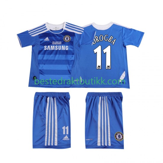 Fotballdrakter Chelsea DROGBA 11 2012 Retro Hjemmedraktsett 2011 Kortermet til Barn