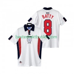 Fotballdrakter England BATTY 8 1998 Retro Hjemmedraktsett Kortermet til Herre