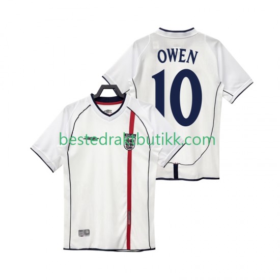 Fotballdrakter England OWEN 10 2002 Retro Hjemmedraktsett Kortermet til Herre
