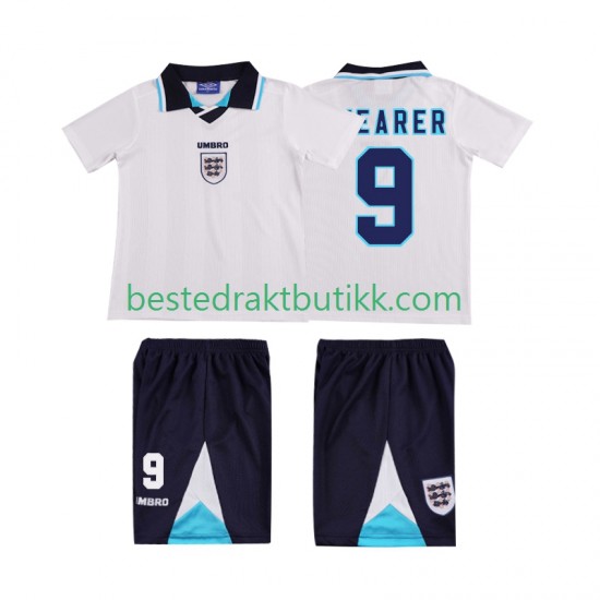 Fotballdrakter England SHEARER 9 1996 Retro Hjemmedraktsett Kortermet til Barn