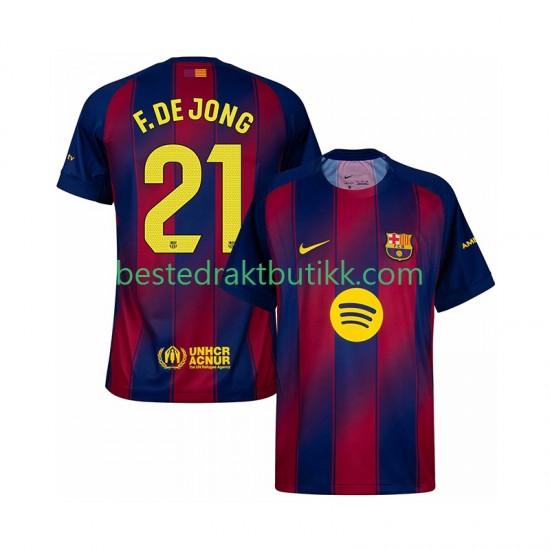 Fotballdrakter FC Barcelona Frenkie de Jong 21 Hjemmedraktsett 2025-2026 Kortermet til Herre