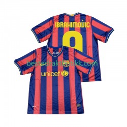 Fotballdrakter FC Barcelona Ibrahimović 9 2009 Retro Hjemmedraktsett 2010 Kortermet til Herre