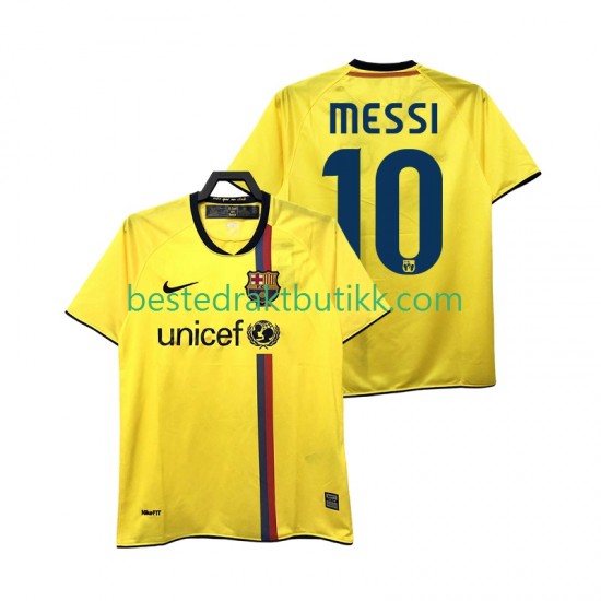 Fotballdrakter FC Barcelona Lionel Messi 10 2009 Retro Bortedraktsett 2008 Kortermet til Herre