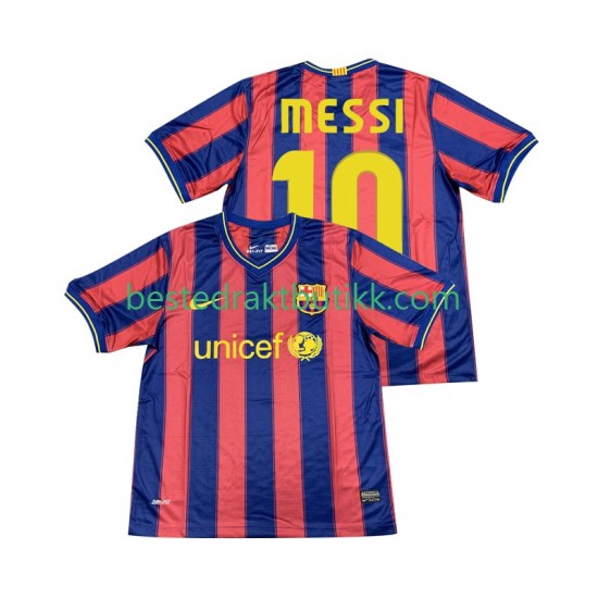 Fotballdrakter FC Barcelona Lionel Messi 10 2009 Retro Hjemmedraktsett 2010 Kortermet til Herre