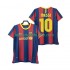Fotballdrakter FC Barcelona Lionel Messi 10 Retro Hjemmedraktsett 2011 2010 Kortermet til Herre