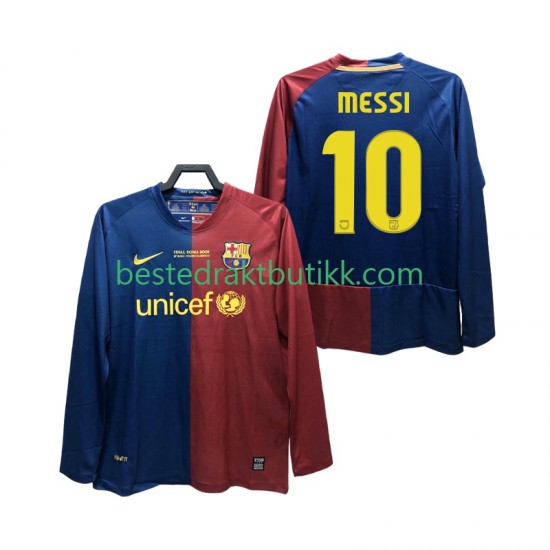 Fotballdrakter FC Barcelona Lionel Messi 10 Champions League 2009 Retro Hjemmedraktsett 2008 Langermet til Herre