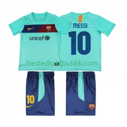 Fotballdrakter FC Barcelona Lionel Messi 10 Retro Bortedraktsett 2011 2010 Kortermet til Barn