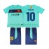 Fotballdrakter FC Barcelona Lionel Messi 10 Retro Bortedraktsett 2011 2010 Kortermet til Barn