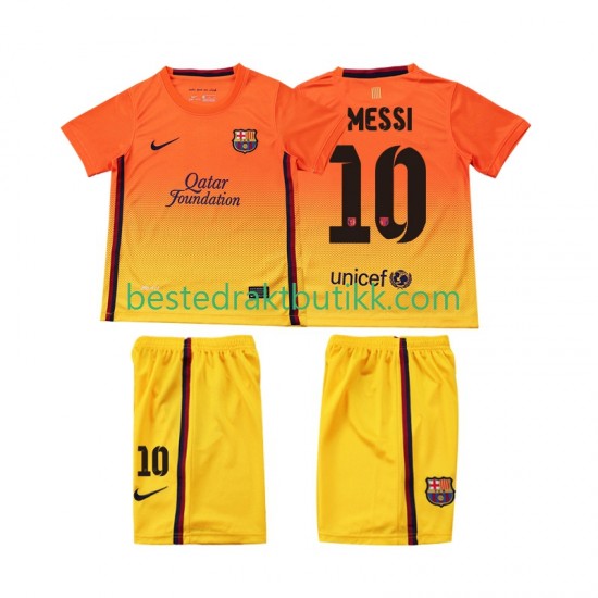 Fotballdrakter FC Barcelona Lionel Messi 10 2012 2013 Retro Bortedraktsett Kortermet til Barn