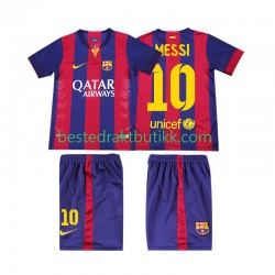 Fotballdrakter FC Barcelona Lionel Messi 10 2014 2015 Retro Hjemmedraktsett Kortermet til Barn