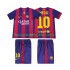 Fotballdrakter FC Barcelona Lionel Messi 10 2014 2015 Retro Hjemmedraktsett Kortermet til Barn