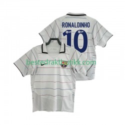 Fotballdrakter FC Barcelona RONALDINHO 10 2003 Retro Bortedraktsett 2004 Kortermet til Herre