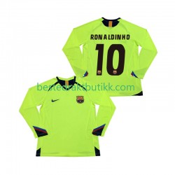 Fotballdrakter FC Barcelona RONALDINHO 10 2005 Retro Bortedraktsett 2006 Langermet til Herre