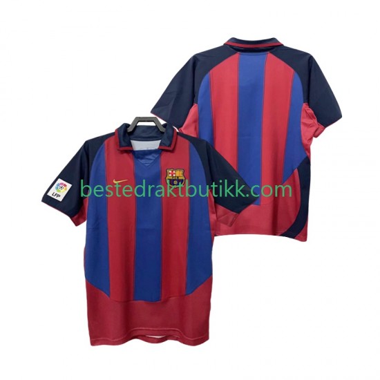 Fotballdrakter FC Barcelona 2003 Retro Hjemmedraktsett 2004 Kortermet til Herre