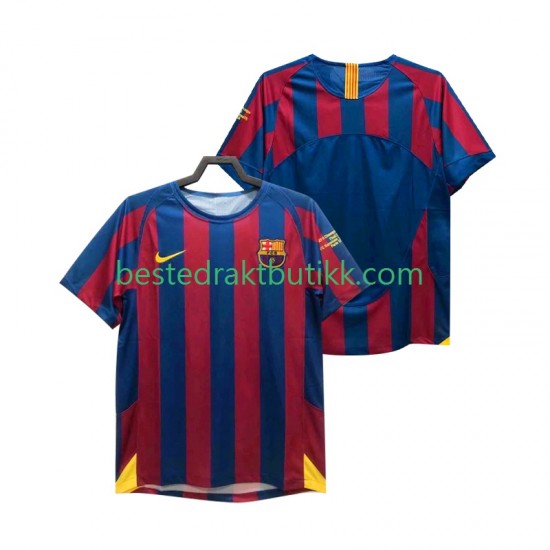 Fotballdrakter FC Barcelona Champions League 2005 Retro Hjemmedraktsett 2006 Kortermet til Herre