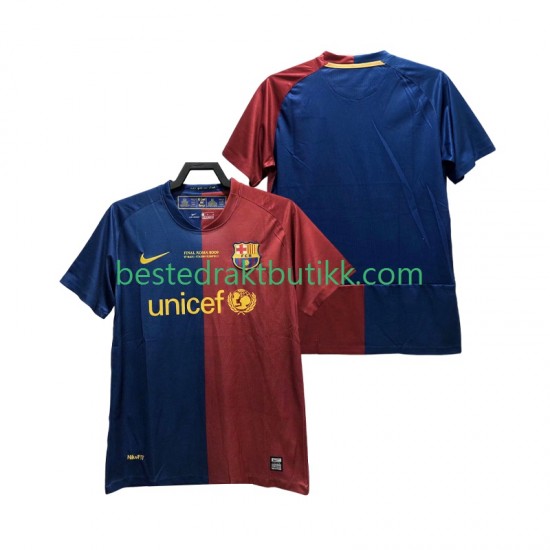 Fotballdrakter FC Barcelona Champions League 2009 Retro Hjemmedraktsett 2008 Kortermet til Herre
