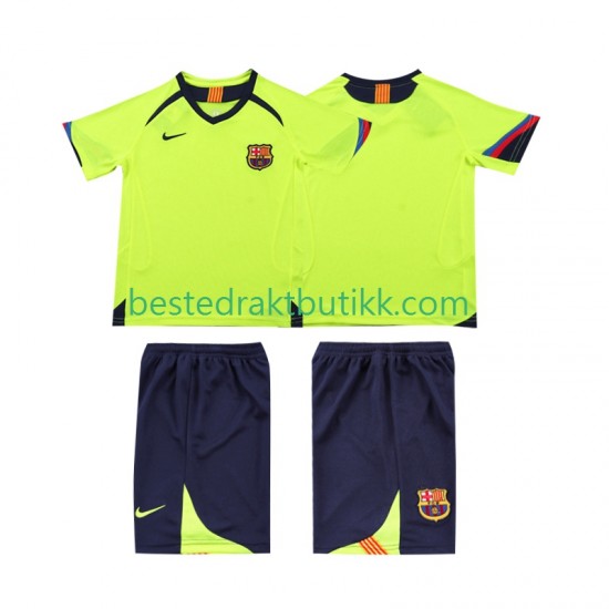 Fotballdrakter FC Barcelona 2005 Retro Bortedraktsett 2006 Kortermet til Barn