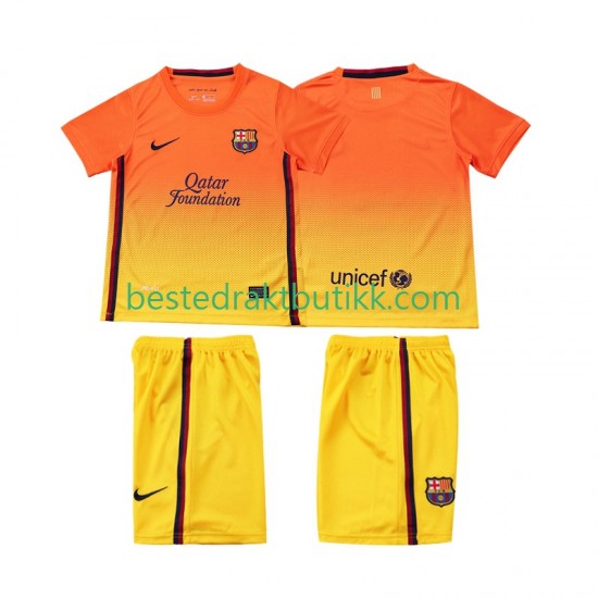 Fotballdrakter FC Barcelona 2012 2013 Retro Bortedraktsett Kortermet til Barn
