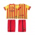 Fotballdrakter FC Barcelona 2013 2014 Retro Bortedraktsett Kortermet til Barn