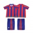 Fotballdrakter FC Barcelona 1996 1997 Retro Hjemmedraktsett Kortermet til Barn