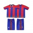 Fotballdrakter FC Barcelona 1997 1998 Retro Hjemmedraktsett Kortermet til Barn