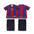 Fotballdrakter FC Barcelona 1998 Retro Hjemmedraktsett 1999 Kortermet til Barn