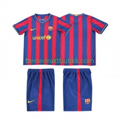 Fotballdrakter FC Barcelona 2009 Retro Hjemmedraktsett 2010 Kortermet til Barn