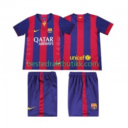 Fotballdrakter FC Barcelona 2014 2015 Retro Hjemmedraktsett Kortermet til Barn